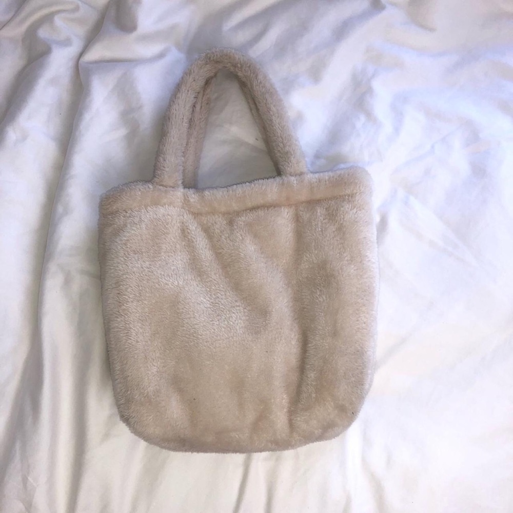 Furry teddy bear bag